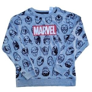 Gap Kids Marvel Long Sleeve Crewneck Size 10 NWT Super Hero Sleep Sweatshirt